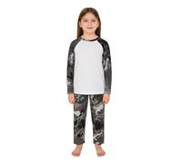 A2Z 4 Kids Girls Boys Pjs Plain Pyjamas Set Lounge Suit Top Bottom - PJS Plain Camo Charcoal 9-10