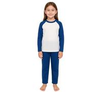 A2Z 4 Kids Girls Boys Pjs Plain Pyjamas Set Lounge Suit Top Bottom - PJS Plain Royal 2-3