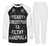 A2Z 4 Kids Girls Boys PJ's YA Filthy Printed Christmas Pyjamas - PJS Ya Filthy Black & White 11-12