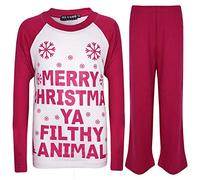 A2Z 4 Kids Girls Boys PJ's YA Filthy Printed Christmas Pyjamas - PJS Ya Filthy Pink 11-12.1
