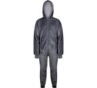 A2Z 4 Kids Girls Boys Plain Fleece Hooded Onesie Soft Fluffy - Onesie 352 Charcoal 9-10