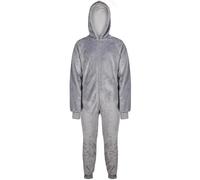 A2Z 4 Kids Girls Boys Plain Fleece Hooded Onesie Soft Fluffy - Onesie 352 Grey 9-10