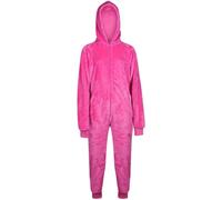 A2Z 4 Kids Girls Boys Plain Fleece Hooded Onesie Soft Fluffy - Onesie 352 Pink 5-6