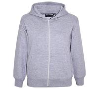 A2Z 4 Kids Girls Boys Plain Long Sleeve Soft Fleece - Zipper New Grey 7-8