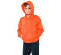 A2Z 4 Kids Girls Boys Plain Sweatshirt Tie Dye Pullover - Plain Sweat Hoodie Neon Orange 3-4