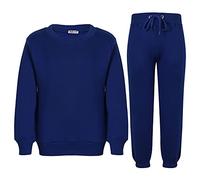 A2Z 4 Kids Girls Boys Plain Tracksuit Jumper Sweatshirt Set - T.S Plain Jumper 108 Royal 5-6