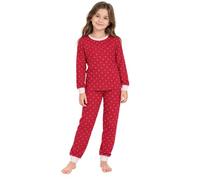 A2Z 4 Kids Girls Boys Polka Dot Children PJs 2 Piece Cotton Set Lounge Suit Nightwear Sleepwear Unisex Top Bottom Pyjamas Loungewear Dress Up Outfit Set Gifts for Children Girls & Boys Age 5-13 Years