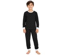 A2Z 4 Kids Girls Boys Polka Dot Children PJs 2 Piece Cotton Set Lounge Suit Nightwear Sleepwear Unisex Top Bottom Pyjamas Loungewear Dress Up Outfit Set Gifts for Children Girls & Boys Age 5-13 Years