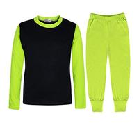 A2Z 4 Kids Girls Boys Pyjama Set Long Sleeves Contrast Color Soft - PJS Plain 175 Lime 3-4