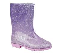 A2Z 4 Kids Girls Boys Rain Boot Anti-Skid - Wellies Gilter Lilac 10 UK Ch