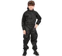 A2Z 4 Kids Girls Boys Raincoat Kids Puddle Suits All in One - Rainsuit 642 Black 7-8