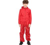 A2Z 4 Kids Girls Boys Raincoat Kids Puddle Suits All in One - Rainsuit 642 Red 3-4