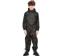 A2Z 4 Kids Girls Boys Raincoat - Rainsuit 641 Black 9-10