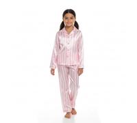 A2Z 4 Kids Girls & Boys Satin Silk Pyjama Set Soft Lightweight - PJS AZ015 Pink Stripe 13