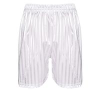 A2Z 4 Kids Girls Boys Shadow Stripe PE Shorts Sports Football Gym School - Shadow Shorts White 5-6.
