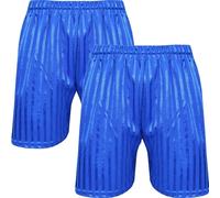 A2Z 4 Kids Girls Boys Shadow Stripe PE Shorts Sports Pack of 2 Football Gym School Shorts for Children Sportswear Age 2-13 Years Royal