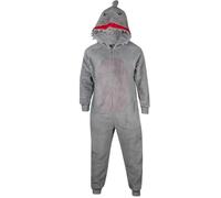A2Z 4 Kids Girls Boys Shark Costume Kids Animal Face Jumpsuits - E.Soft Shark Onesie 9-10