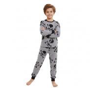 A2Z 4 Kids Girls Boys Skull Bones Children PJs 2 Piece Cotton Set - PJS 162 Grey 13
