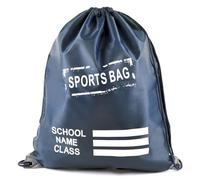 A2Z 4 Kids Girls Boys Sports School Bag Swimming Beach Bags Dance Pump Rucksack PE Kit Adjustable Drawstring - Pump Bag PB0887 Navy