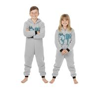 A2Z 4 Kids Girls Boys T-Rex Onesie Soft Plush Thick Pile Fleece Playsuit Kids Dinosaur Jumpsuits Children Hooded Sleepsuit Ribbed Cuffs One Piece All in One Pyjamas for Kids Age 3-14 Years