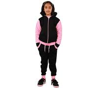 A2Z 4 Kids Girls Boys Tracksuit Plain Camouflage Contrast Fleece - T.S Plain 101 Baby Pink 9-10