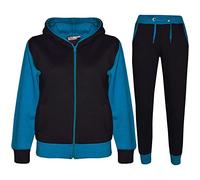 A2Z 4 Kids Girls Boys Tracksuit Plain Camouflage Contrast Fleece - T.S Plain 101 Blue 3-4.