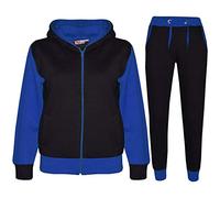 A2Z 4 Kids Girls Boys Tracksuit Plain Camouflage Contrast Fleece - T.S Plain 101 Royal 7-8