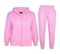A2Z 4 Kids Girls Boys Tracksuit Plain Camouflage Fleece Hooded - T.S Plain Baby Pink 5-6