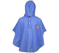 A2Z 4 Kids Girls Boys Waterproof Rain Poncho Lightweight Hooded - Raincoat Poncho 631 Blue 9-10