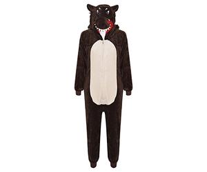 A2Z 4 Kids Girls Boys Wolf Costume Jumpsuits Soft Plush Fleece Playsuit - E.Soft Wolf 11-12