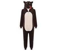 A2Z 4 Kids Girls Boys Wolf Costume Jumpsuits Soft Plush Fleece Playsuit - E.Soft Wolf 7-8