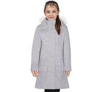 A2Z 4 Kids Girls Camouflage Parka Long Lenght Jacket Faux Fur Hooded - Fleece Padded Jacket Grey 5-6