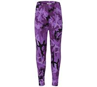 A2Z 4 Kids Girls Camouflage Stretch - A2Z Camo Legging Purple 7-8