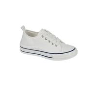 A2Z 4 Kids Girls Canvas Sneakers Casual Lightweight Trainers Anti-Slip Running Walking Sports - Sneakers Montpellier White 10 UK CH