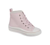 A2Z 4 Kids Girls Canvas Sneakers Lace-Up Chunky Platform Trainers Lightweight Casual - Sneakers Montblanc Pink 11 UK CH