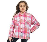 A2Z 4 Kids Girls Checks Longline Fleece Jacket Stylish Tunic Jackets - Jacket 854 Pink Check 9-10