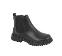 A2Z 4 Kids Girls Chelsea Boot PU Leather Zip Fastening Chunky Outsole - Shoes Lollipop Black 11 UK CH