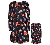 A2Z 4 Kids Girls Christmas Dress Multi Xmas Long Sleeve Dresses - Xmas-Dress Jingle Bells Black 2-3.