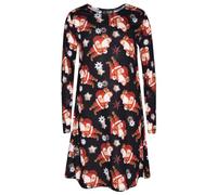 A2Z 4 Kids Girls Christmas Dress Multi Xmas Long Sleeve Dresses - Xmas-Dress Santa Gifts Black 9-10.