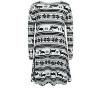 A2Z 4 Kids Girls Christmas Dress Multi Xmas Long Sleeve Dresses - Xmas-Dress Snowflake Black 3-4