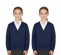 A2Z 4 Kids Girls Club Scouts School Uniform - UF Cardigan Navy 2 Pack 9-10