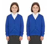 A2Z 4 Kids Girls Club Scouts School Uniform - UF Cardigan Royal 2 Pack 3-4