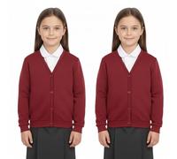 A2Z 4 Kids Girls Club Scouts School Uniform - UF Cardigan Wine 2 Pack 13