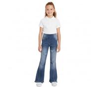 A2Z 4 Kids Girls Comfort Denim Jeans Stretchy Full Length Pants Flared - Jeans JN41 Mid Blue._5-6