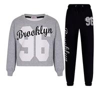 A2Z 4 Kids Girls Crop Sweatshirt Tracksuit - T.S 315 Grey 9-10