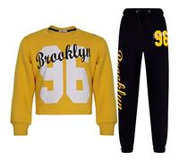 A2Z 4 Kids Girls Crop Sweatshirt Tracksuit - T.S 315 Mustard 5-6
