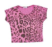 A2Z 4 Kids Girls Crop Top - Leopard 260 Crop Top Neon Pink 9-10