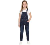 A2Z 4 Kids Girls Denim Dungaree Ripped Jeans Full Length - Dungaree D83 Dark Blue 5-6