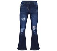 A2Z 4 Kids Girls Denim Jeans Comfort Stretchy Jeggings Bell Bottom Ripped - Jeans JN37 Dark Blue 11-12