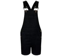 A2Z 4 Kids Girls Denim Shorts Dungaree Faded Stretch Jeans Bib - Girls Shorts Dungaree Black 5-6